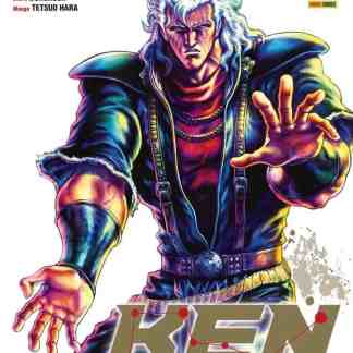Personaggio di manga giapponese, Hokuto no Ken, in versione estesa, stile anime, con dettagli vivaci e atmosfera di combattimento.
