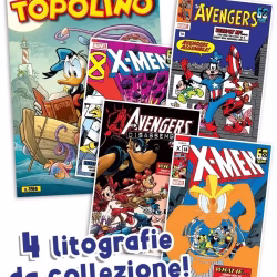 Topolino 3596 + Litografie Marvel 9-12 di 12