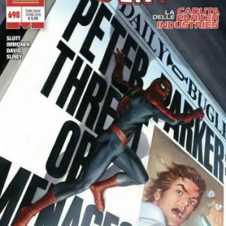 Spider-Man su copertina di fumetto Marvel.