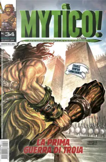 Fumetto mitologico con eroi e battaglie epiche, ambientato nella leggendaria guerra di Troia.