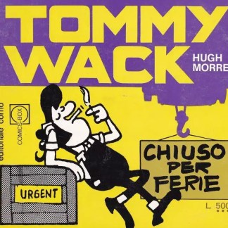 Illustrazione divertente di Tommy Wack con cartello "Chiuso per ferie".