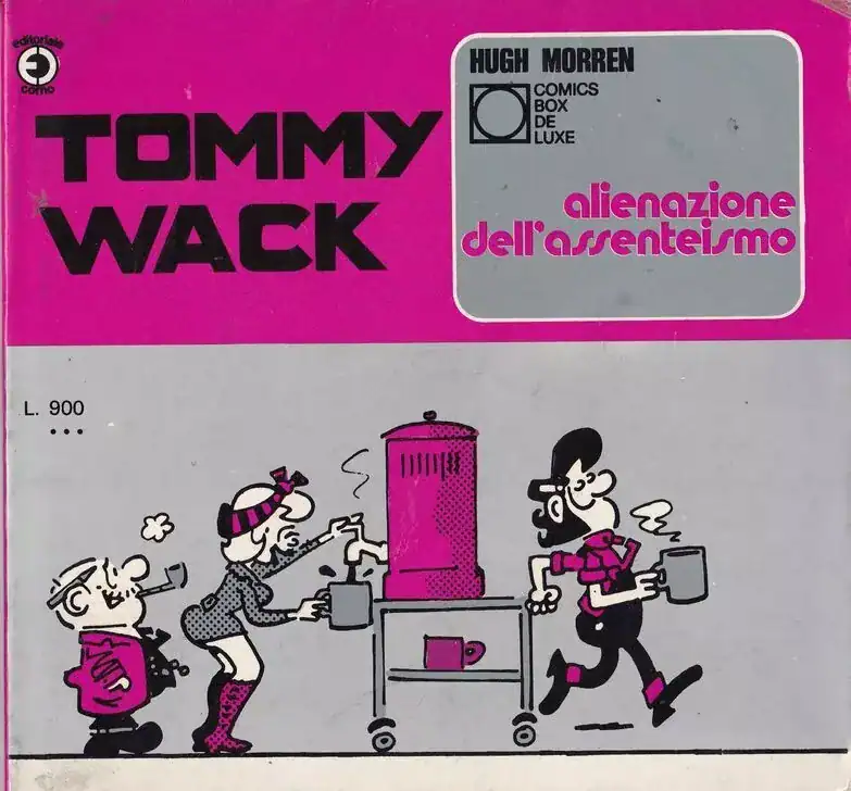 Rivista a fumetti di Tommy Wack, satira sociale e humor grafico, copertina colorata.