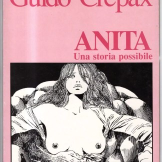 Copertina di fumetto di Guido Crepax con donna nuda in stile pop art.