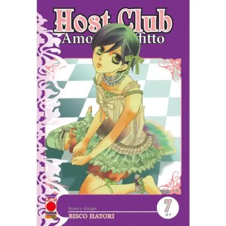 Caption: Copertina del fumetto manga "Host Club Amore e Falso" con protagonista femminile, stile manga, colori accattivanti e dettagli curati.