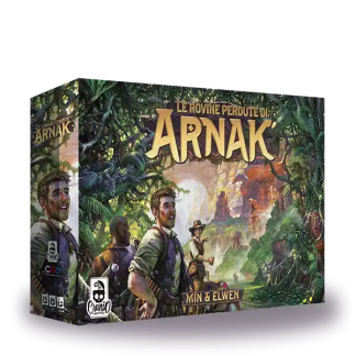 Gioco da tavolo "Le Rovine Perdute di Arnak" con mimi e Elwen.