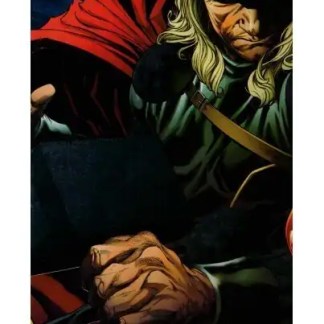 Guardiano di Asgard in costume di Thor, dettagliato e potente.