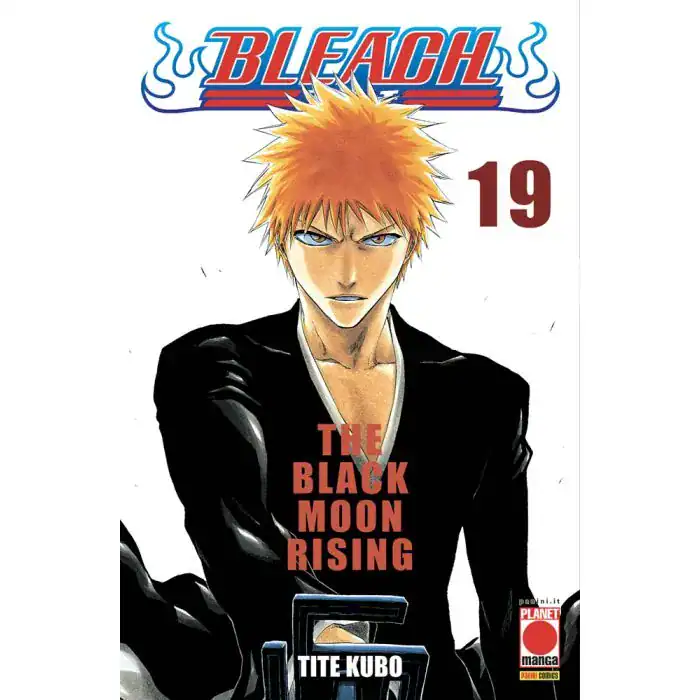 Manga Bleach animato e comic, protagonista Ichigo Kurosaki, copertina volume 19.