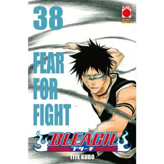 Copertina del volume 38 di Bleach, manga anime di Tite Kubo, con personaggio armato di spada e stile action.