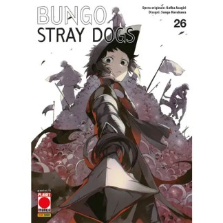 Alt: Copertina manga Bungo Stray Dogs, illustrazione dinamica con personaggi in azione.