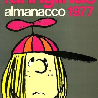 Copertina comic di Funnylinus, almanacco umoristico del 1977, con un'illustrazione di Charlie Brown con cappello rosa.