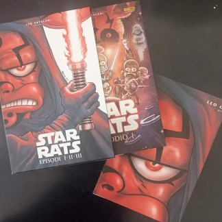 Ratto con sfera di energia, illustration, fumetto Star Rats, episodi 1-11-111, Leo Ortolani, graphic novel.