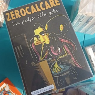 Alt text: Copertina di un fumetto di Zerocalcare con disegno di un personaggio con tentacoli rosa e volto triste.