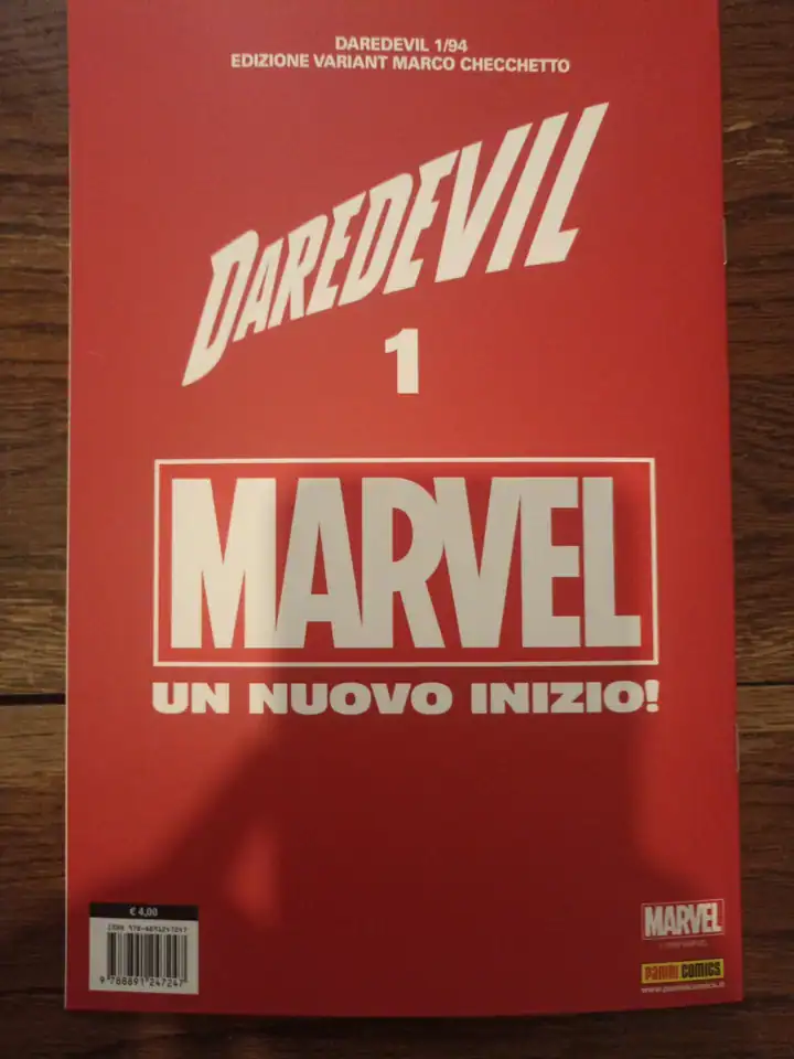 Copertina fumetto Daredevil Marvel italiana, nuovo inizio, edizione speciale.