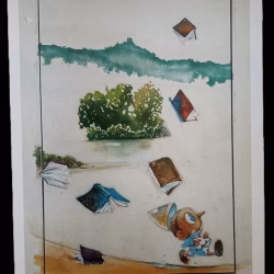 Pinocchio 'La Cultura Mi Insegue...' MAX FREZZATO- Stampa firmata