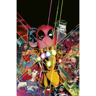 Colori vivaci e, immagini iconiche di supereroi Marvel e DC.