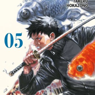 Copertina manga di Takeru Hokazono con ragazzo e pesci.
