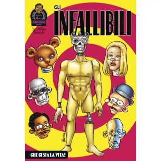 Fumetto Infallibili con personaggi caricature e umoristiche, grande copertina colorata, perfetta per collezione di fumetti.