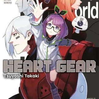 Copertina del manga Heart Gear, serie manga di Tsuyoshi Takaki con personaggi anime stilizzati.