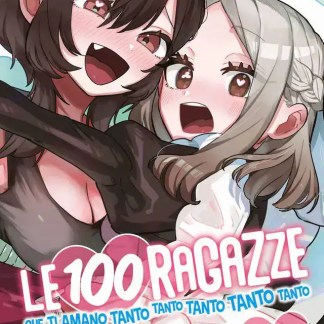Doppio personaggio manga ragazze sorridenti in stile anime.