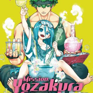 Illustrazione di famiglia Yozakura con materiali scientifici colorati.