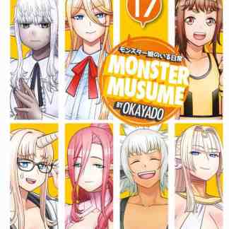 Personaggi manga Monster Musume in stile colorato, scena divertente e coinvolgente.