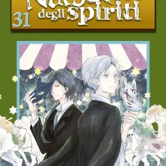 Copertina manga Natsume degli Spiriti, personaggi con maschere e cavalli magici.