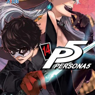 Alt: Copertina manga Persona 5 con personaggi principali in stile anime, attività avventurosa e colpo di scena.