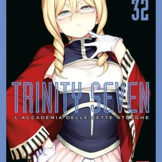 Manga Trinity Seven cover con personaggio femminile in stile anime, protagonista con occhiali e uniforme scolastica.