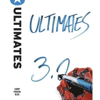 Copertina fumetto Marvel Ultimate's 3.0 con Iron Man rosso, logo Panini Comics, e scritte dinamiche.