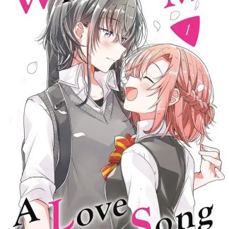 Immagine di due studenti liceali innamorati, manga romantico, serie Whisper Me di Takeshima Eku.