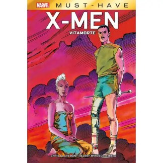 Copertina di X-Men di Vitamorte con personaggi in stile futuristico.