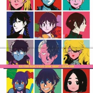 Illustrazione colorata di personaggi di Blue Period vol. 16.