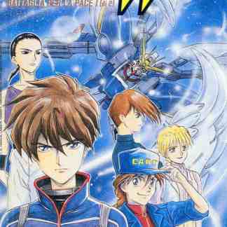 Illustrazione Gundam Wing, personaggi Anime mecha giapponesi.