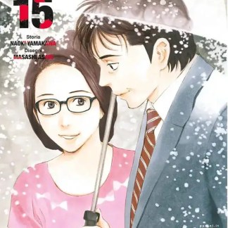 Foto di copertina del manga "My Home Hero" con due personaggi sotto la pioggia.