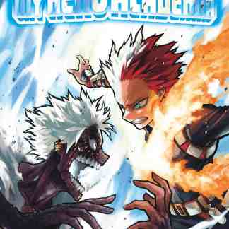 Alt: Copertina di My Hero Academia vol. 36, eroi in combattimento tra fiamme e fumo.