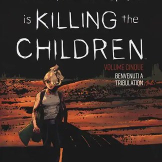 Immagine di copertina di un fumetto horror che evidenzia un bambino in un paesaggio inquietante, perfetto per appassionati di fumetti horror.