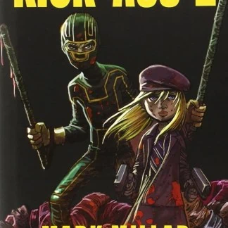 Illustration di personaggi armati in stile fumetto, scena di azione intensa, titoli in evidenza, copertina di graphic novel.