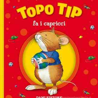 Topo Tip con topo che tiene un pallone da calcio, set di immagini colorate e divertenti per bambini.