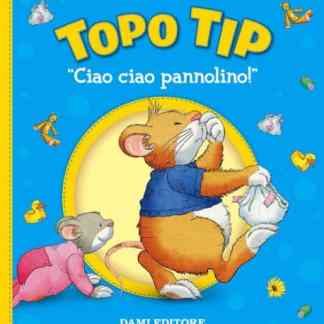 Illustrazione del famoso topolino Ponolino con tappo in un libro per bambini, stile cartone animato, colori vivaci e personaggi allegri.