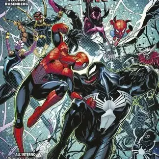 Alt: Copertina di Marvel's Amazing Spider-Man con Spider-Man e Venom in battaglia.