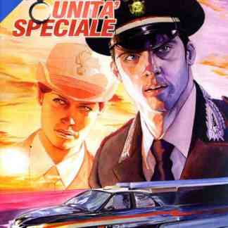 Immagine di copertina di una rivista con personaggi in uniforme militare e un'auto sportiva.