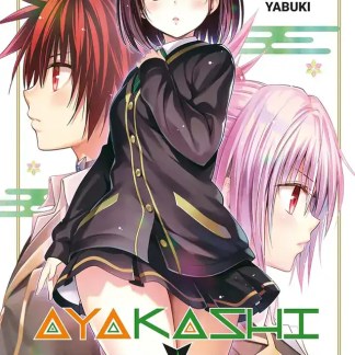 2. Copertina manga YAKUMI TRIANGLE con tre personaggi anime femminili, stile manga, colori vivaci.