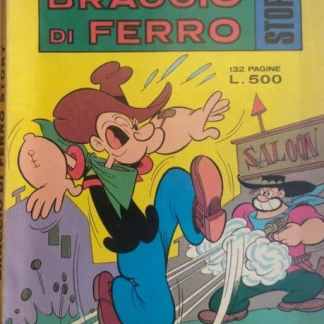 Colorato fumetto di Popeye e Wimpy in stile vintage, molto popolare tra gli appassionati di comics italiani.
