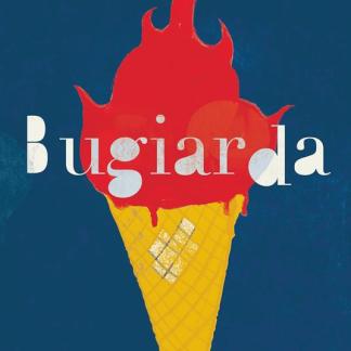 Copertina del libro "Bugiarda" di A.elet Gundar-Goshen, con illustrazione di uno gelato rosso e giallo.