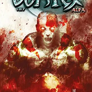 Copertina del fumetto di Black Odyssia con personaggio zombie inquietante e atmosfera inquietante.