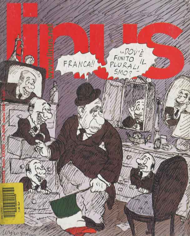 Illustrazione satirica sulla politica italiana.