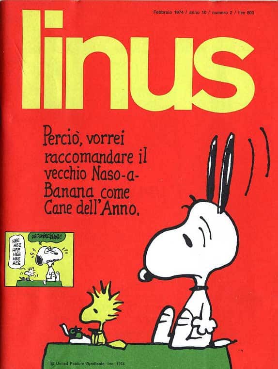 Illustrazione di Snoopy e Woodstock sui fumetti Peanuts.