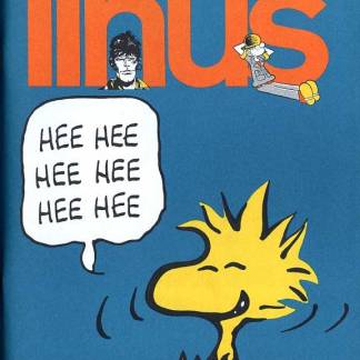 Alt: Copertina di Linus con Woodstock che ride, fumetto umoristico anni '70.