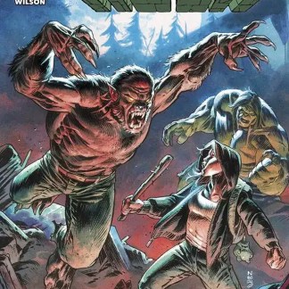 Hulk e altri mostri in combattimento in copertina di fumetto Marvel.