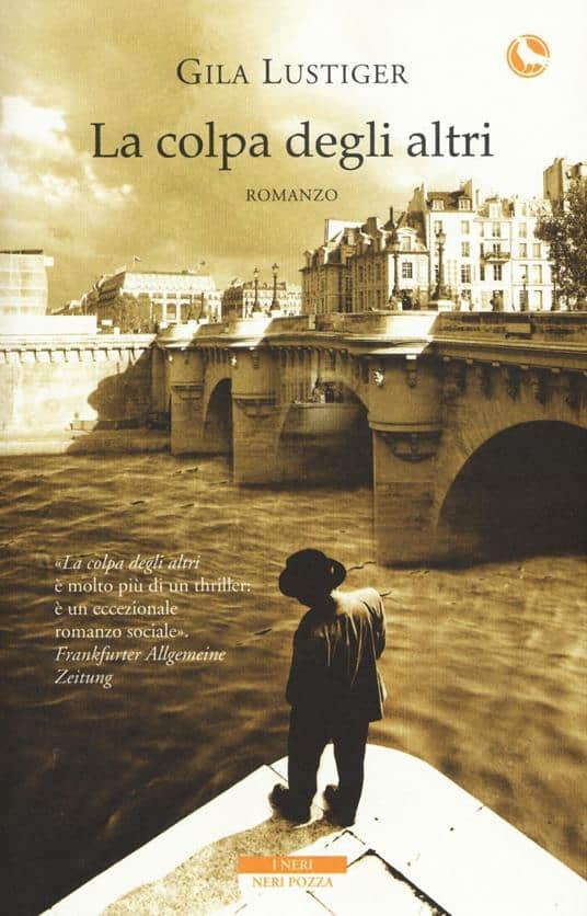 Copertina del romanzo "La colpa degli altri" di Gila Lustiger, sul fiume in città.